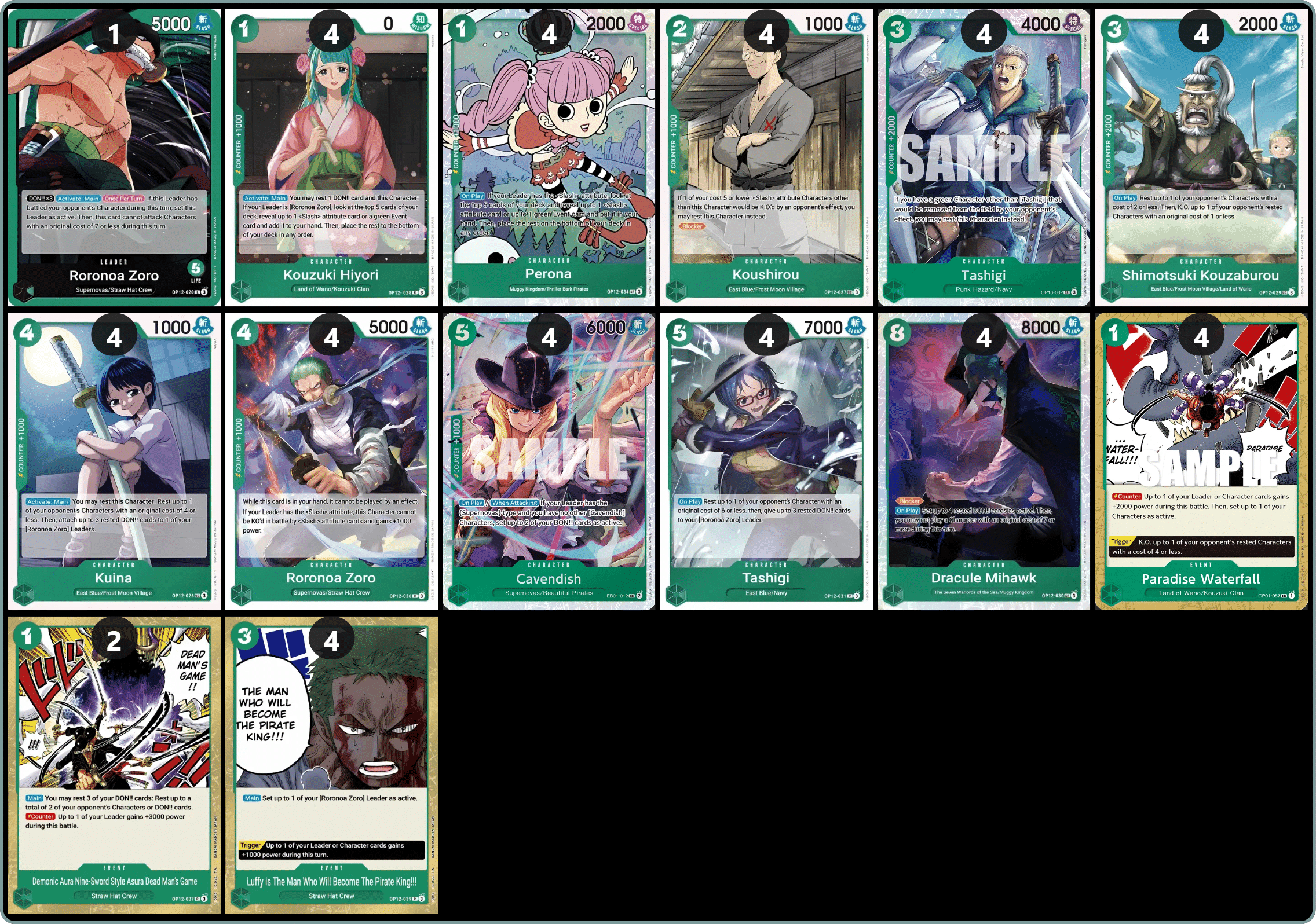 Green Zoro Deck