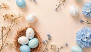 Oeufs de pâque colorés